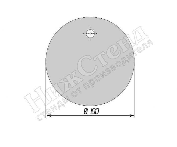 Бирка маркировочная круглая 100 мм диаметр пластик